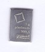 Baartje van 1 gram PLATINA voor 75 euro, Postzegels en Munten, Edelmetalen en Baren, Ophalen of Verzenden, Platina