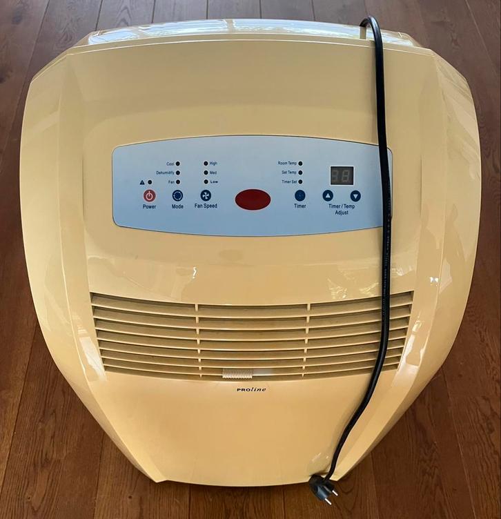 Proline moviele airco, gebruikt maar werkt nog goed, Witgoed en Apparatuur, Airco's, Zo goed als nieuw, Mobiele airco, 60 tot 100 m³