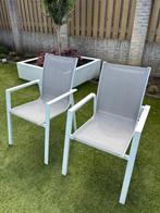 2x Tuinstoel (Praxis - Anzio) stapelbaar, Ophalen, Zo goed als nieuw, Aluminium, Stapelbaar