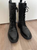 Mooie zwarte leren hoge enkellaarsjes van Zara maat 38, Lage of Enkellaarzen, Ophalen of Verzenden, Zo goed als nieuw, Zara