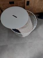 Opberg tafeltje, Huis en Inrichting, Tafels | Bijzettafels, Minder dan 55 cm, Rond, Zo goed als nieuw, Ophalen