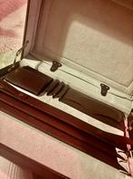 Vintage Luxe Attachékoffer Kersenrood – Met Koperen Sloten, Ophalen of Verzenden, Zo goed als nieuw