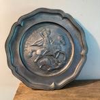 Tinnen Wandbord St. Joris en de Draak - 24cm, Ophalen of Verzenden