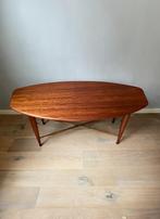 Vintage mid- century Deense jaren ‘60 teakhouten salontafel, Ophalen, Gebruikt, Teakhout, 50 tot 100 cm