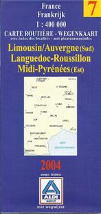 Plgr7 plattegrond limousin-auvergne midi-pyrenees, Ophalen of Verzenden, 1800 tot 2000, Landkaart, Zo goed als nieuw