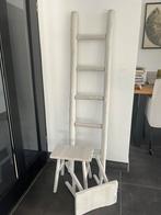 Decoratieve ladder massief hout., Ophalen, Gebruikt