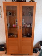 Volhouten vitrinekast 204 hoog 108 breed izgs., Huis en Inrichting, Kasten | Vitrinekasten, Ophalen, 100 tot 150 cm, 200 cm of meer