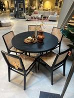 Eetkamerstoelen + eettafel, Ophalen, Rond, 50 tot 100 cm, Zo goed als nieuw