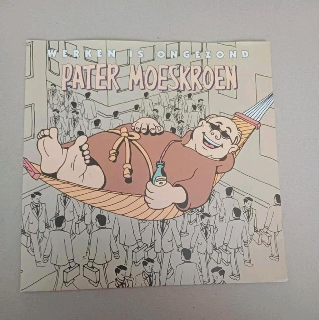Pater Moeskroen  - Werken Is Ongezond, Cd's en Dvd's, Vinyl Singles, Gebruikt, 7 inch, Single, Ophalen of Verzenden