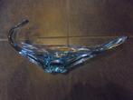 vintage  leerdam  blauwe schaal van glas, Antiek en Kunst, Antiek | Glas en Kristal, Ophalen of Verzenden