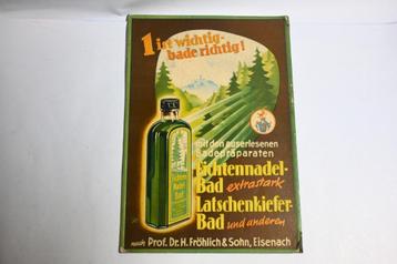 fichtennadelbad reclame bord duitsland jaren 30 badzout beschikbaar voor biedingen