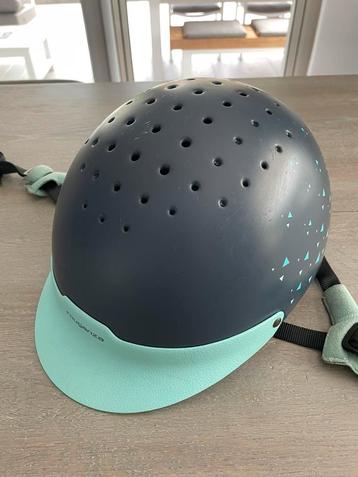 Paardrijcap voor kinderen 100 groen/turquoise beschikbaar voor biedingen