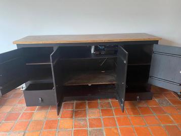 Teakhouten dressoir met naturel blad