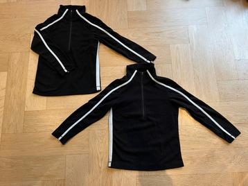 Twee Falcon dunne ski pully’s maat 140 zwart beschikbaar voor biedingen