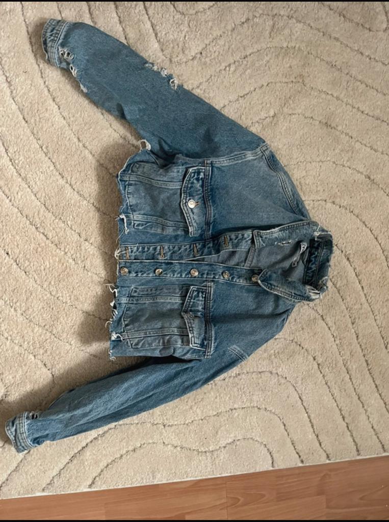 Zara spijkerjasje cropped - Maat M, Maat 38/40 (M), Blauw, Ophalen of Verzenden, Jasje