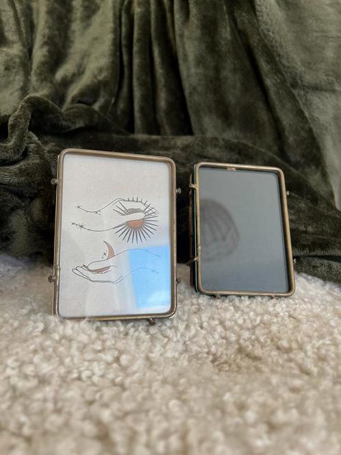 2 Sissy-Boy fotolijstjes - messing kleurig., Huis en Inrichting, Woonaccessoires | Lijsten, Zo goed als nieuw, Minder dan 50 cm