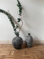 Sier bloempotten set, Ophalen of Verzenden, Zo goed als nieuw, Rond, Aardewerk