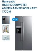 Hanseatic Amerikaanse koelkast Moet snel weg., 60 cm of meer, 200 liter of meer, Gebruikt, 160 cm of meer