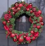 Kerstkrans rood 50cm | WinterWonderDecor, Ophalen of Verzenden, Nieuw
