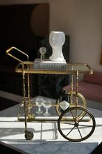 Antieke Franse messing bar cart, Antiek en Kunst, Ophalen