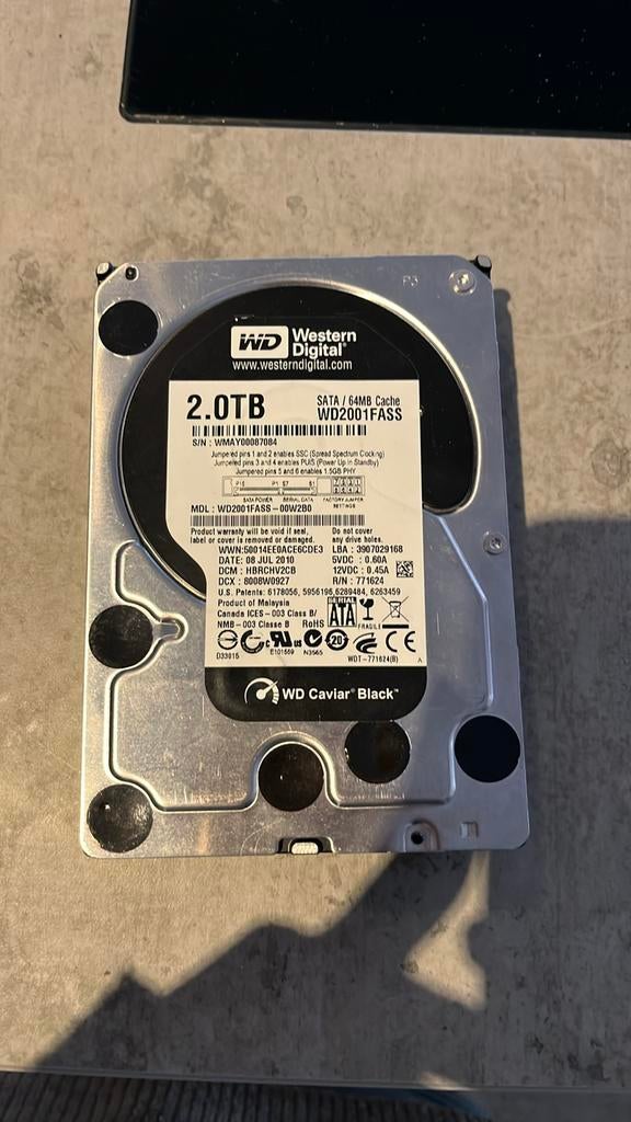 Western Digital Harde schijf, Ophalen, Zo goed als nieuw, Desktop