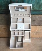 Sieraden doos - juwelen kistje wit/grijs afsluitbaar, Ophalen of Verzenden, Nieuw