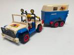 Playmobil Jeep met paardentrailer 3851, Ophalen of Verzenden, Zo goed als nieuw, Complete set