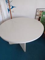 RONDE  EETTAFEL-WIT 1.35cm H: 73, Huis en Inrichting, Tafels | Eettafels, Ophalen, Rond, Zo goed als nieuw, 100 tot 150 cm