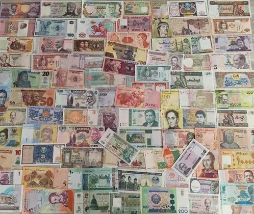 Verzameling 100 wereldbiljetten, allemaal verschillend - UNC, Postzegels en Munten, Munten en Bankbiljetten | Verzamelingen, Bankbiljetten