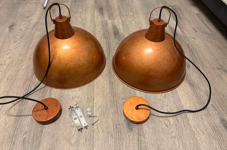2x Hanglamp Manja Karwei, Huis en Inrichting, Lampen | Hanglampen, Gebruikt, Minder dan 50 cm, Ophalen