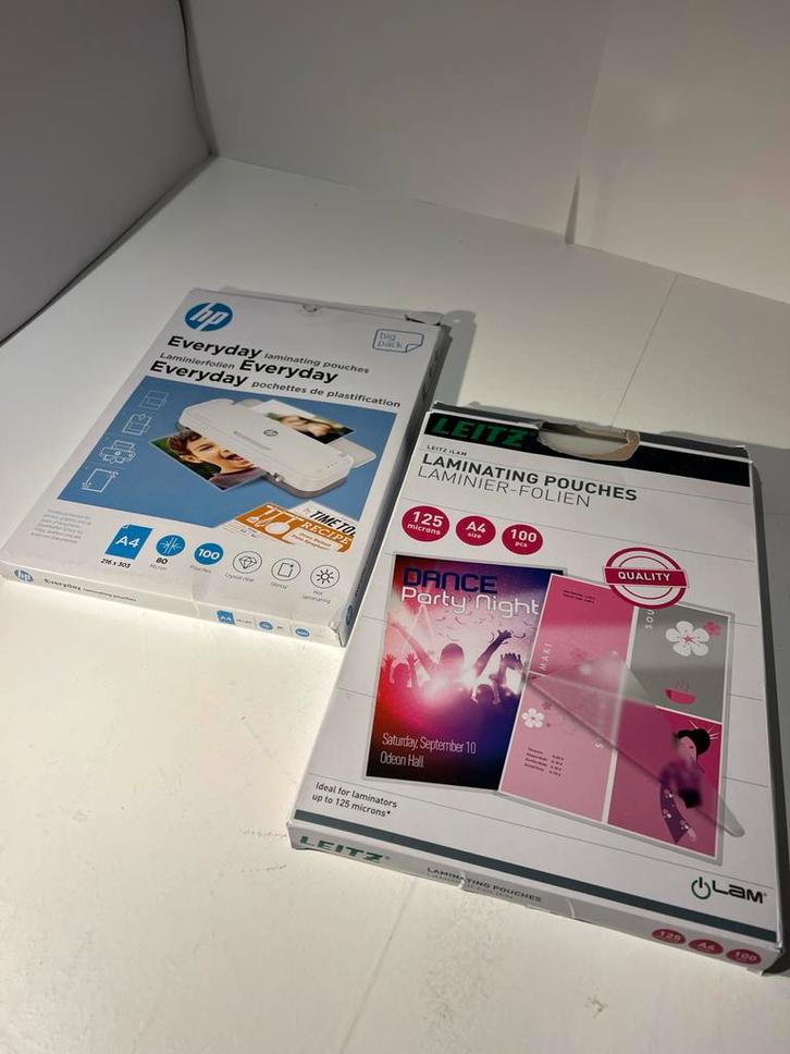 A4 Lamineerhoezen - HP & Leitz nieuw, Diversen, Papierwaren, Nieuw, Ophalen of Verzenden