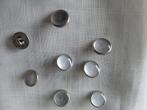 zilver/parelmoer knoopje, ø 11 mm, kunststof, 8 stuks., Verzenden, Zo goed als nieuw, Knoop of Knopen