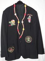 Leuk zwart OETELDONK/DEN BOSCH jas met emblemen (3), Kleding | Heren, Carnavalskleding en Feestkleding, Ophalen, Carnaval, Maat 48/50 (M)