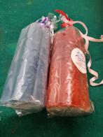 kaarsen rood en blauw handgemaakt, Ophalen of Verzenden