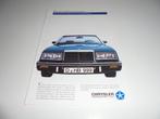 brochure Chrysler LeBaron en New Yorker, Ophalen of Verzenden, Nieuw, Overige merken