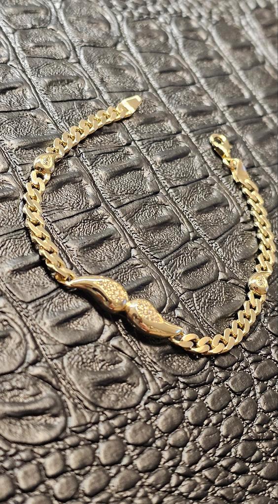 Prachtige Druppel 14k gouden armband, Sieraden, Tassen en Uiterlijk, Armbanden, Nieuw, Goud, Goud, Ophalen of Verzenden