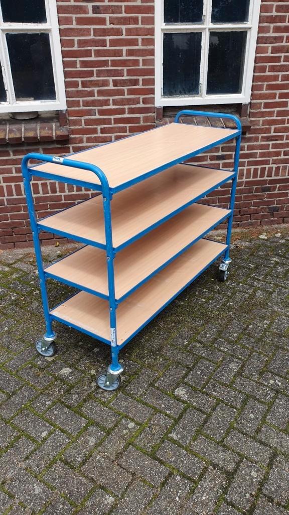 Fetra bijzetwagen/bakken wagen/orderpickwagen/magazijnkar, Doe-het-zelf en Verbouw, Transportwagens, Gebruikt, Transportkar, 100 liter of meer