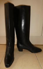 Andrea Carrano laarzen maat 39,5 VINTAGE zwart leer ZGAN, Hoge laarzen, Verzenden, Zwart, Zo goed als nieuw