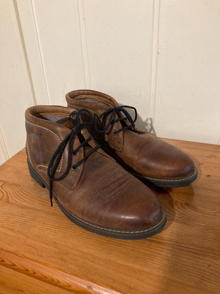 Nette bruine hoge leren schoenen van Hush Puppies, maat 43, Kleding | Heren, Schoenen, Zo goed als nieuw, Veterschoenen, Bruin