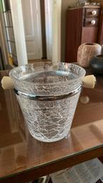 Glazen ijsemmer Vintage Mid Century gecraqueleerd glas, Antiek en Kunst, Ophalen