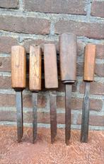 set beitels 5 stuks, Antiek en Kunst, Antiek | Gereedschap en Instrumenten, Ophalen of Verzenden