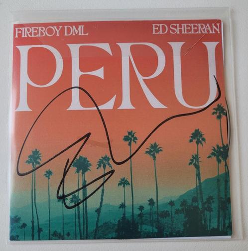 Ed Sheeran Fireboy DML Handtekening Peru CD Gesigneerd, Verzamelen, Muziek, Artiesten en Beroemdheden, Zo goed als nieuw, Cd of Plaat