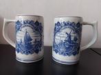 2 Oranjeboom bierpullen van Delfts blauw aardewerk, Ophalen, Zo goed als nieuw, Pul(len), Oranjeboom