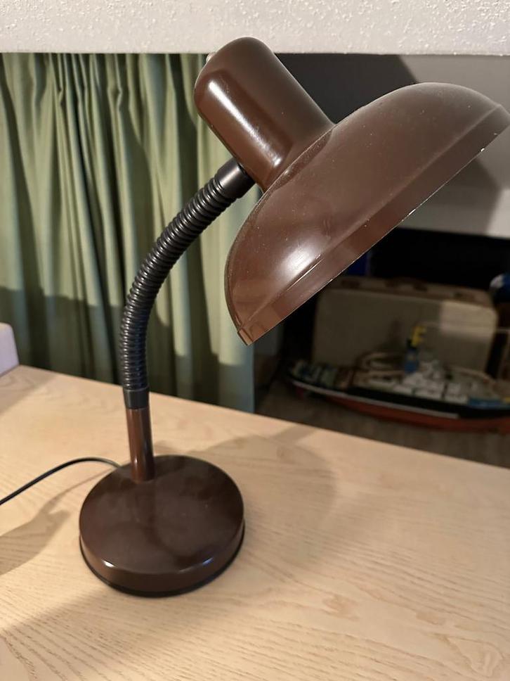 Vintage bureaulamp, Huis en Inrichting, Lampen | Tafellampen, Gebruikt, Minder dan 50 cm, Kunststof, Ophalen of Verzenden