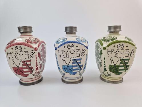 Set van drie vintage Ulmer Keramik apothekersflessen, Antiek en Kunst, Curiosa en Brocante, Ophalen of Verzenden