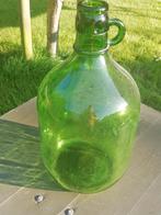 Brocante glazen gistfles groen, Ophalen of Verzenden