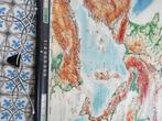 Vintage kaart West Europa 215hx172 br, mooie kleuren!, Antiek en Kunst, Antiek | Schoolplaten, Aardrijkskunde, Ophalen
