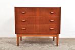 Deense ladekast teak Danish design vintage kast jaren 60, Huis en Inrichting, Gebruikt, 3 of 4 laden, Minder dan 100 cm, 25 tot 50 cm