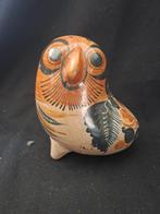 Vintage Tonala Pottery Owl - Hand Painted unsigned. folk art, Ophalen of Verzenden, Gebruikt, Dier