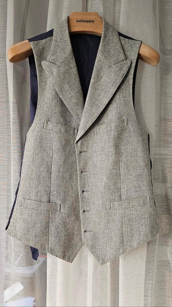 SUITSUPPLY - Vitale Barberis Canonico - Waistcoat - 44, Kleding | Heren, Kostuums en Colberts, Zo goed als nieuw, Maat 46 (S) of kleiner